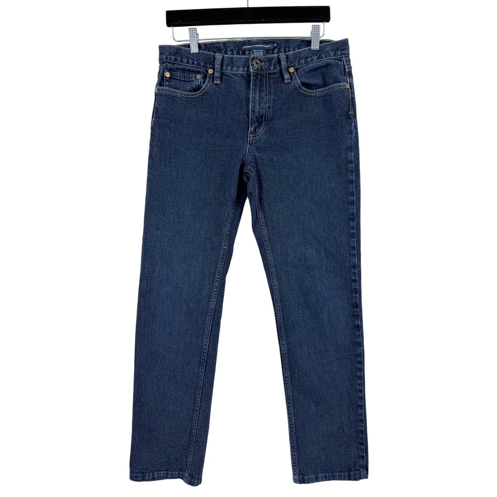 Ralph Lauren Sport Thompson 650 Jeans Women 31 Blue Dark Wash Crest Embroidery